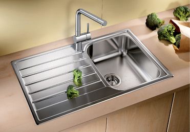 Vue 3 Evier en inox Blanco Livit 516352 couleur inox 860x500 avec 1 cuve