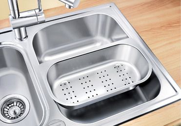 Vue 2 Evier en inox Blanco Livit 516351 couleur inox 1000x500 avec 1 cuve vidage manuel