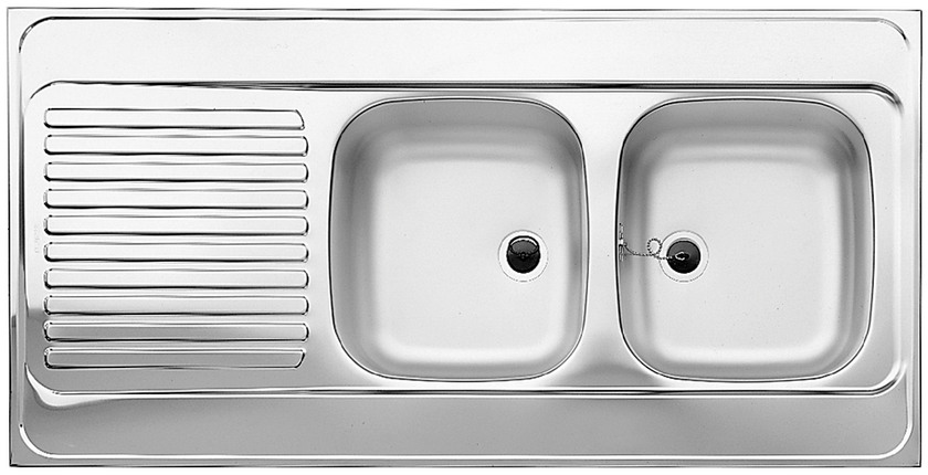  Evier en inox Blanco Blanco 510505 couleur inox 1200x600 avec 2 cuves 510505