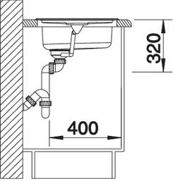 Plan Evier en inox Blanco Rondoset 513310 couleur inox avec 1 cuve