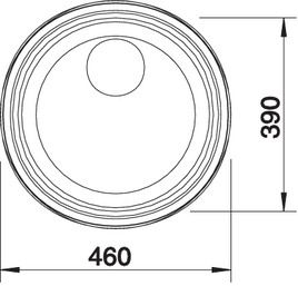 Plan Evier en inox Blanco Rondosol 513306 couleur inox avec 1 cuve