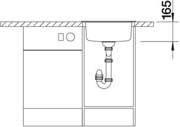 Plan Evier en inox Blanco Rondosol 513306 couleur inox avec 1 cuve