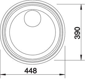 Plan Evier en inox Blanco Rondosol-if 514647 couleur inox avec 1 cuve