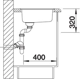 Plan Evier en inox Blanco Rondosol-if 514647 couleur inox avec 1 cuve