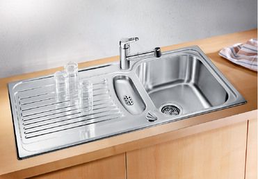 Vue 1 Evier en inox Blanco Tipo 511397 couleur inox 950x500 avec 1 cuve