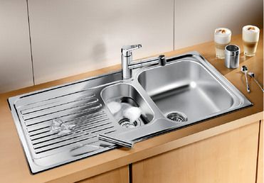 Vue 1 Evier en inox Blanco Tipo 519533 couleur inox 950x500 avec 1 cuve