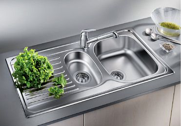 Vue 1 Evier en inox Blanco Tipo 512303 couleur inox 950x500 avec 1 cuve