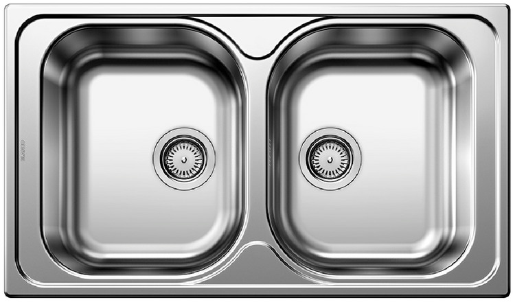  Evier en inox Blanco Tipo 511924 couleur inox 860x500 avec 2 cuves 511924