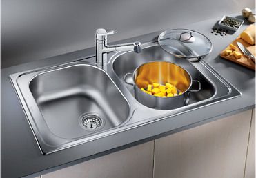 Vue 2 Evier en inox Blanco Tipo 511924 couleur inox 860x500 avec 2 cuves