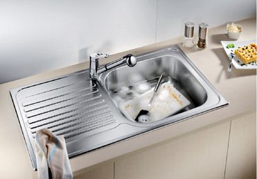 Vue 2 Evier en inox Blanco Tipo 520144 couleur inox 950x500 avec 1 cuve