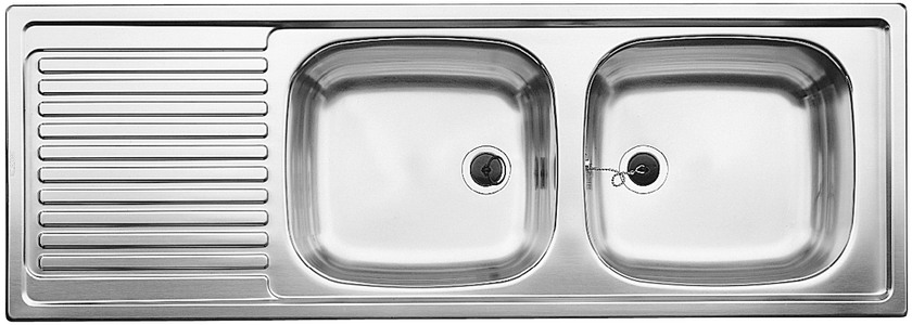  Evier en inox Blanco Top 500374 couleur inox 1235x435 avec 2 cuves 500374