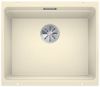 Evier en silgranit® puradur® Blanco Etagon 522232 couleur jasmin 530x460 avec 1 cuve vidage automatique