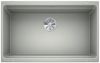  Evier en silgranit® puradur® Blanco Etagon 525170 couleur gris perle 730x460 avec 1 cuve vidage automatique