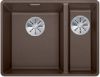 Evier en silgranit® puradur® Blanco Subline 523573 couleur café 552x427 avec 1 cuve vidage automatique