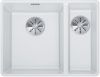 Evier en silgranit® puradur® Blanco Subline 523571 couleur blanc 552x427 avec 1 cuve vidage automatique