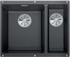 Evier en silgranit® puradur® Blanco Subline 523548 couleur anthracite 555x460 avec 1 cuve vidage automatique