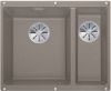 Evier en silgranit® puradur® Blanco Subline 523556 couleur tartufo 555x460 avec 1 cuve vidage automatique