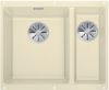 Evier en silgranit® puradur® Blanco Subline 523553 couleur jasmin 555x460 avec 1 cuve vidage automatique