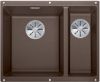 Evier en silgranit® puradur® Blanco Subline 523557 couleur café 555x460 avec 1 cuve vidage automatique