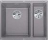 Evier en silgranit® puradur® Blanco Subline 523550 couleur alumétallic 555x460 avec 1 cuve vidage automatique