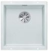 Evier en silgranit® puradur® Blanco Subline 523426 couleur blanc 430x460 avec 1 cuve vidage automatique