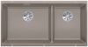 Evier en silgranit® puradur® Blanco Subline 523591 couleur tartufo 855x460 avec 2 cuves vidage automatique