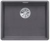 Evier en silgranit® puradur® Blanco Subline 523533 couleur gris rocher 527x427 avec 1 cuve vidage automatique