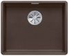Evier en silgranit® puradur® Blanco Subline 523537 couleur café 527x427 avec 1 cuve vidage automatique