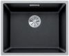 Evier en silgranit® puradur® Blanco Subline 524107 couleur anthracite 543x443 avec 1 cuve vidage automatique