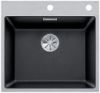 Evier en silgranit® puradur® Blanco Subline 524111 couleur anthracite 543x510 avec 1 cuve vidage manuel