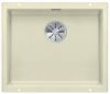 Evier en silgranit® puradur® Blanco Subline 523437 couleur jasmin 530x460 avec 1 cuve vidage automatique