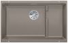 Evier en silgranit® puradur® Blanco Subline 523545 couleur tartufo 730x460 avec 1 cuve vidage automatique