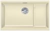 Evier en silgranit® puradur® Blanco Subline 523543 couleur jasmin 730x460 avec 1 cuve vidage automatique