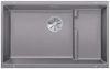 Evier en silgranit® puradur® Blanco Subline 523540 couleur alumétallic 730x460 avec 1 cuve vidage automatique