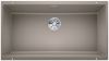 Evier en silgranit® puradur® Blanco Subline 523148 couleur tartufo 830x460 avec 1 cuve vidage automatique