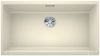 Evier en silgranit® puradur® Blanco Subline 523146 couleur jasmin 830x460 avec 1 cuve vidage automatique