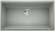  Evier en silgranit® puradur® Blanco Subline 523144 couleur gris perle 830x460 avec 1 cuve vidage automatique