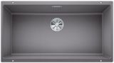  Evier en silgranit® puradur® Blanco Subline 523143 couleur alumétallic 830x460 avec 1 cuve vidage automatique