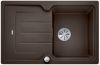 Evier en silgranit® puradur® Blanco Classic 524014 couleur café 780x510 avec 1 cuve vidage manuel