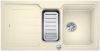 Evier en silgranit® puradur® Blanco Classic 524122 couleur jasmin 1000x510 avec 1 cuve vidage manuel