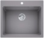  Evier en silgranit® puradur® Blanco Etagon 524541 couleur alumétallic 600x510 avec 1 cuve vidage automatique