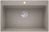 Evier en silgranit® puradur® Blanco Etagon 525194 couleur tartufo 780x510 avec 1 cuve vidage automatique