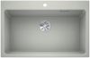 Evier en silgranit® puradur® Blanco Etagon 525190 couleur gris perle 780x510 avec 1 cuve vidage automatique