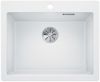  Evier en silgranit® puradur® Blanco Pleon 521683 couleur blanc 615x510 avec 1 cuve vidage automatique