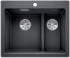 Evier en silgranit® puradur® Blanco Pleon 521689 couleur anthracite 615x510 avec 1 cuve vidage automatique