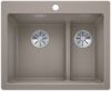 Evier en silgranit® puradur® Blanco Pleon 521696 couleur tartufo 615x510 avec 1 cuve vidage automatique