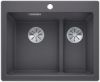 Evier en silgranit® puradur® Blanco Pleon 521690 couleur gris rocher 615x510 avec 1 cuve vidage automatique
