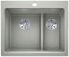 Evier en silgranit® puradur® Blanco Pleon 521692 couleur gris perle 615x510 avec 1 cuve vidage automatique