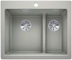  Evier en silgranit® puradur® Blanco Pleon 521692 couleur gris perle 615x510 avec 1 cuve vidage automatique
