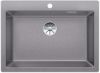  Evier en silgranit® puradur® Blanco Pleon 523045 couleur alumétallic 700x510 avec 1 cuve vidage automatique